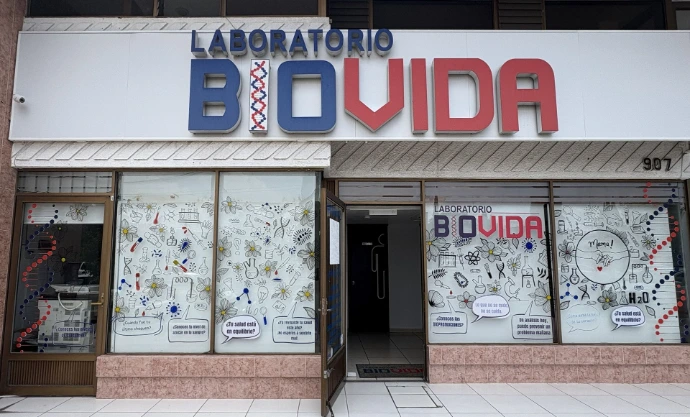 Fachada de la sucursal Av. Américas