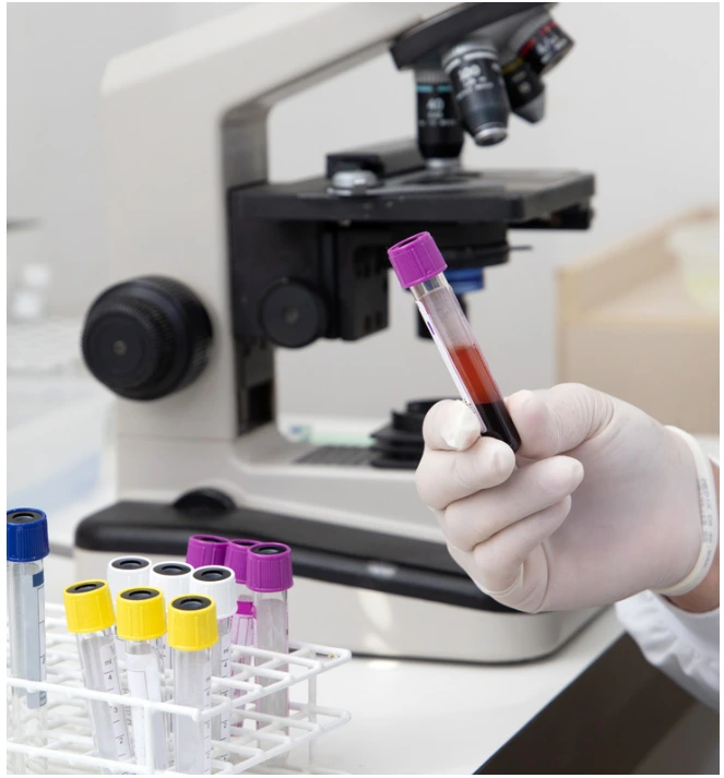Tubos de muestra en el laboratorio